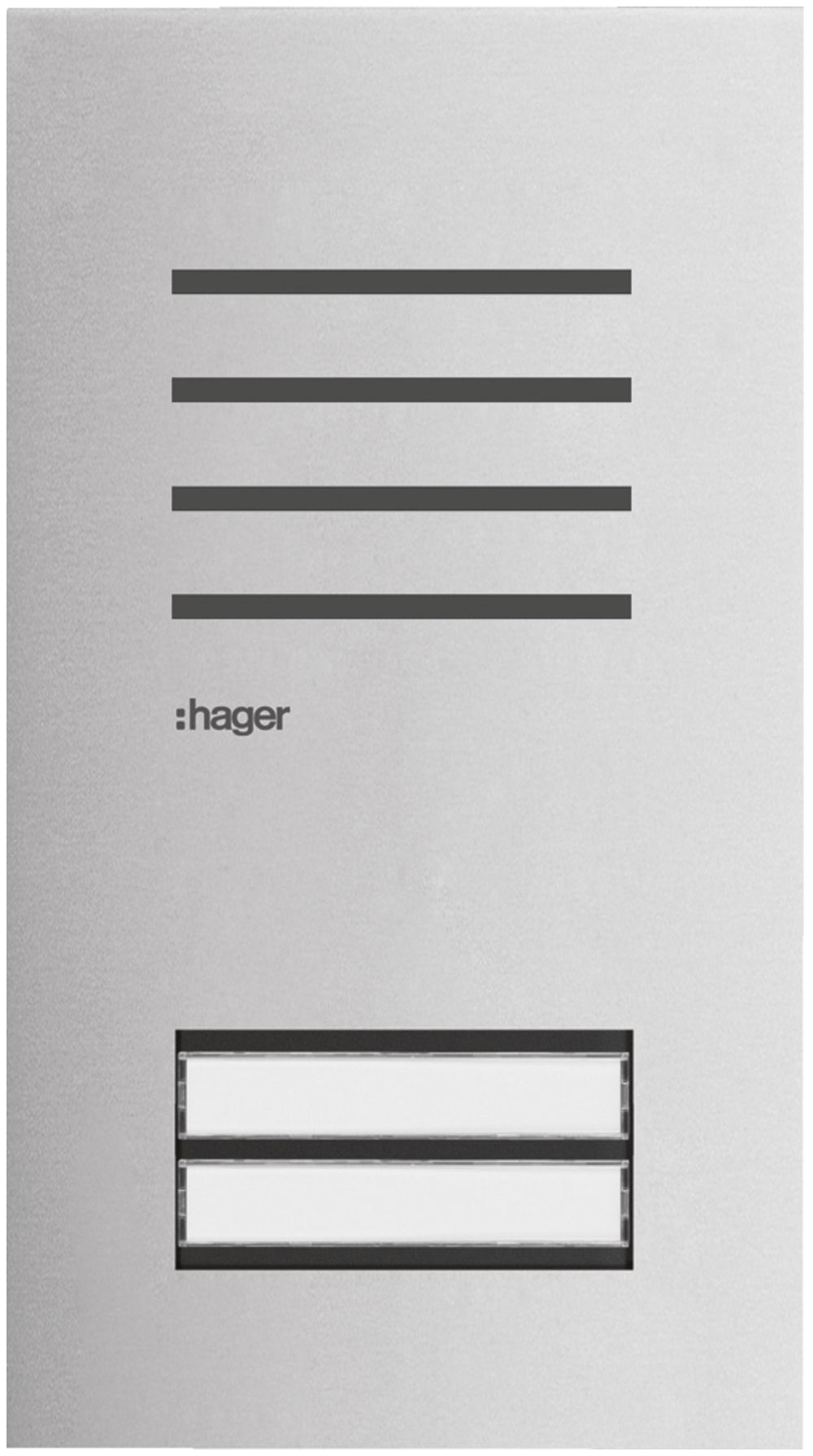 Aussenstation Audio Hager elcom.one 2-Draht für 2Wohnungen Edelstahl
