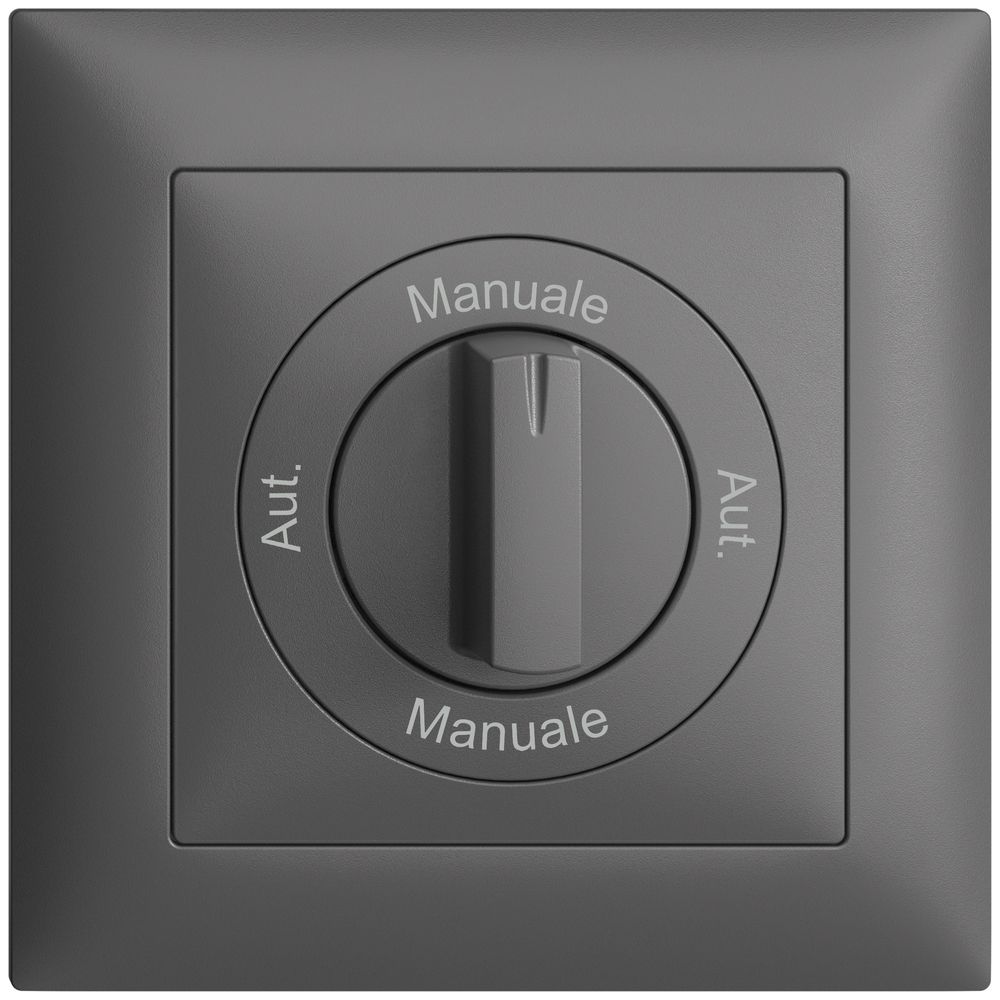 Frontset Aut.-Manuale-Aut.- Manuale EDIZIOdue 88×88mm dunkelgrau