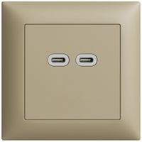 Prise ENC USB 18W 2×type C Feller EDIZIOdue FMI 230V 3600mA sand