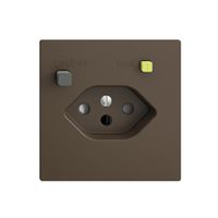 UP-Steckdose EDIZIOdue T13 FI 30mA F, shutter, coffee