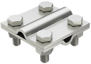 Raccord en croix Bettermann Ø 8…10mm V4A sans plaque intermédiaire 60×60mm