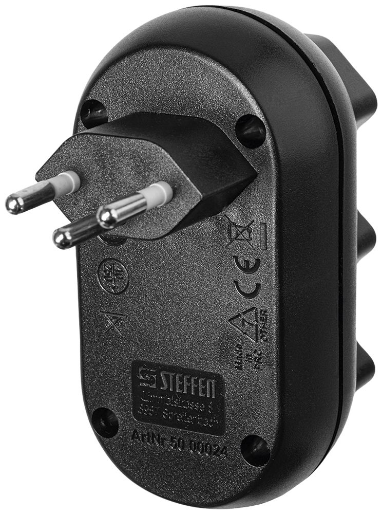 Mehrfachstecker Steffen STRONG 3×T13 10A 230V IP20 schwarz
