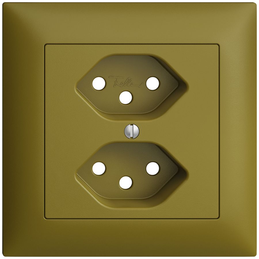 Kit frontal EDIZIOdue olive 88×88mm 2×T13