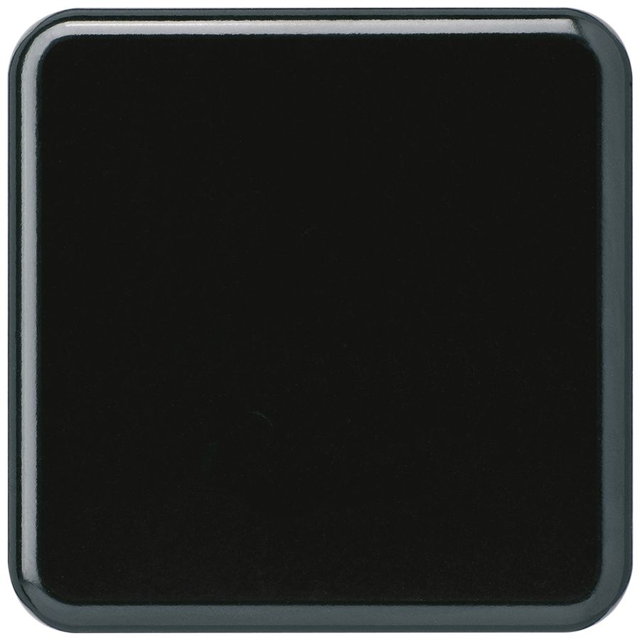 Abdeckplatte basico 1×1 ohne Bohrung schwarz