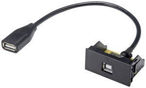 Modulo USB Cecoflex per sistema di montaggio AV, USB-B/USB-A 2.0, cavo, nero