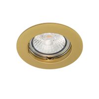 Einbauspot N-5030, starr, matt-gold mit Spannfeder, für Ausschnitt 65mm
