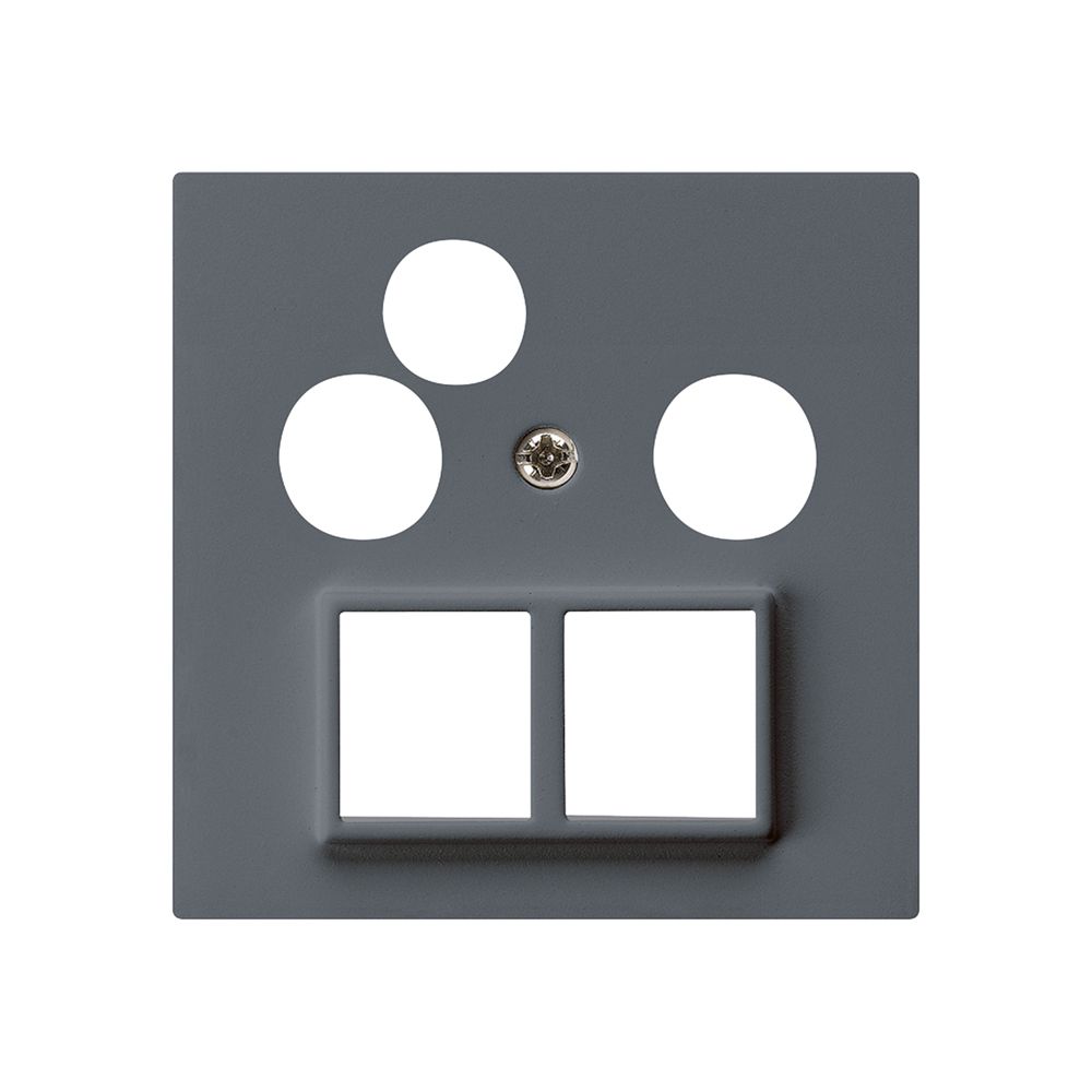 Frontplatte HMS kallysto für R/TV-Daten anthrazit