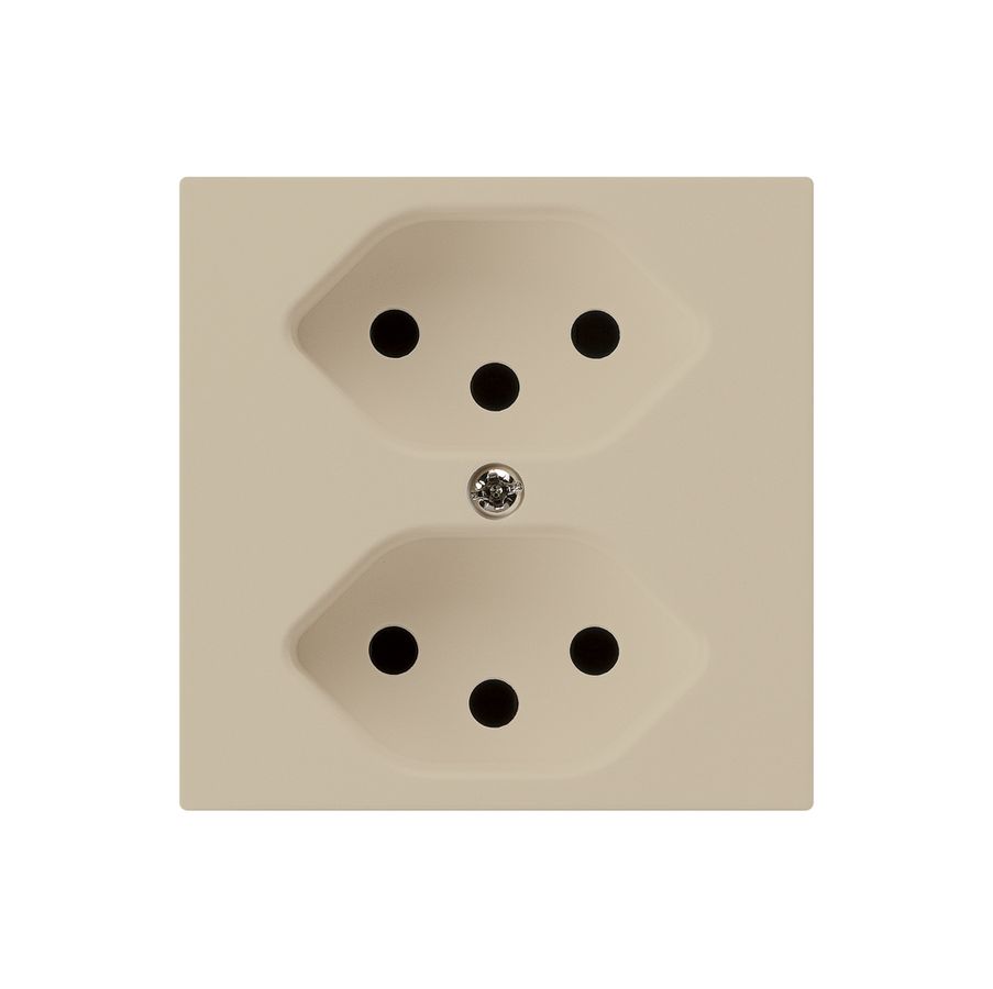 Steckdose kallysto 2×T13 beige mit Kinderschutz