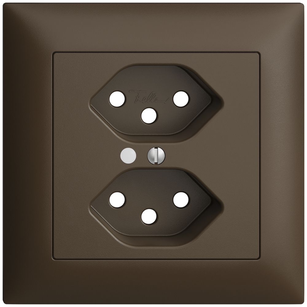 UP-Frontset EDIZIOdue coffee 88×88mm 2×T13 mit Linse