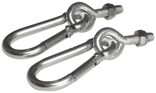 Kit di montaggio SG Arena acciaio 77×25×19mm zinco moschettone 2 pezzi