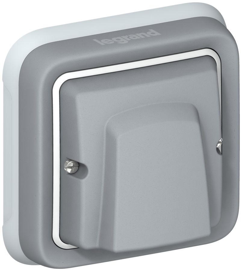 Sortie de câble ENC PLEXO 16A 250V gris avec décharg.de traction