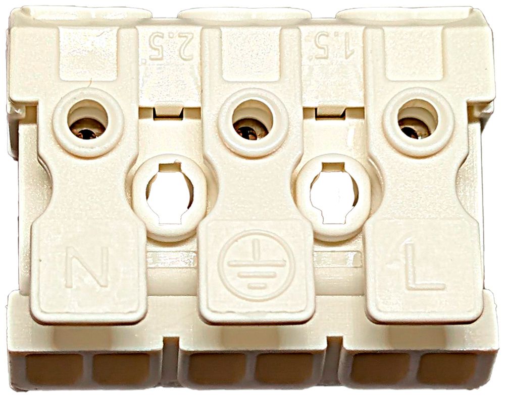 Borne de connexion 3P 0.5…2.5mm² leviers de commande mise à terre enfichable bc