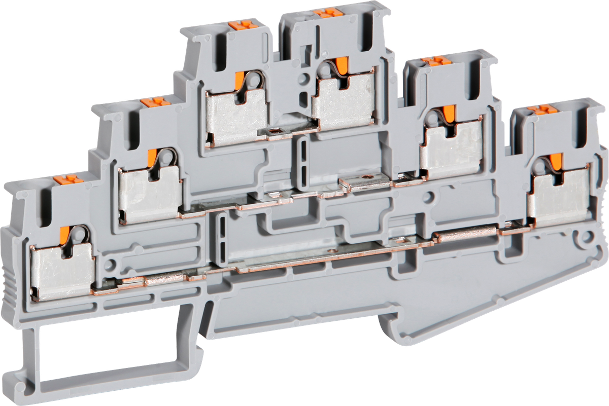 Morsetto 3 piani Push-In 0.14…4mm² grigio