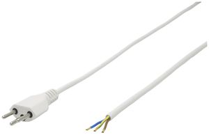 Apparatekabel Tdlr 3×0.75mm² 2m weiss Stecker T12