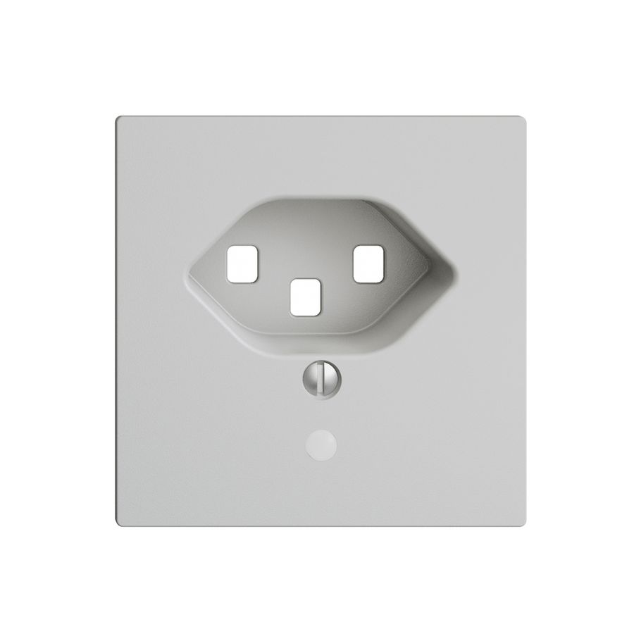 Frontplatte EDIZIOdue T23 hellgrau 60×60mm mit Linse