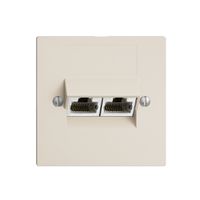 Inserto per presa di raccordo INC 2×RJ45/s 4P sep.EDIZIOdue crema ITplus