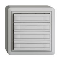 AP-KNX-Taster RGB EDUE, 250mW, o.LED, m.Papiereinlage, 4×Taste, 2×Tastenb., hgu