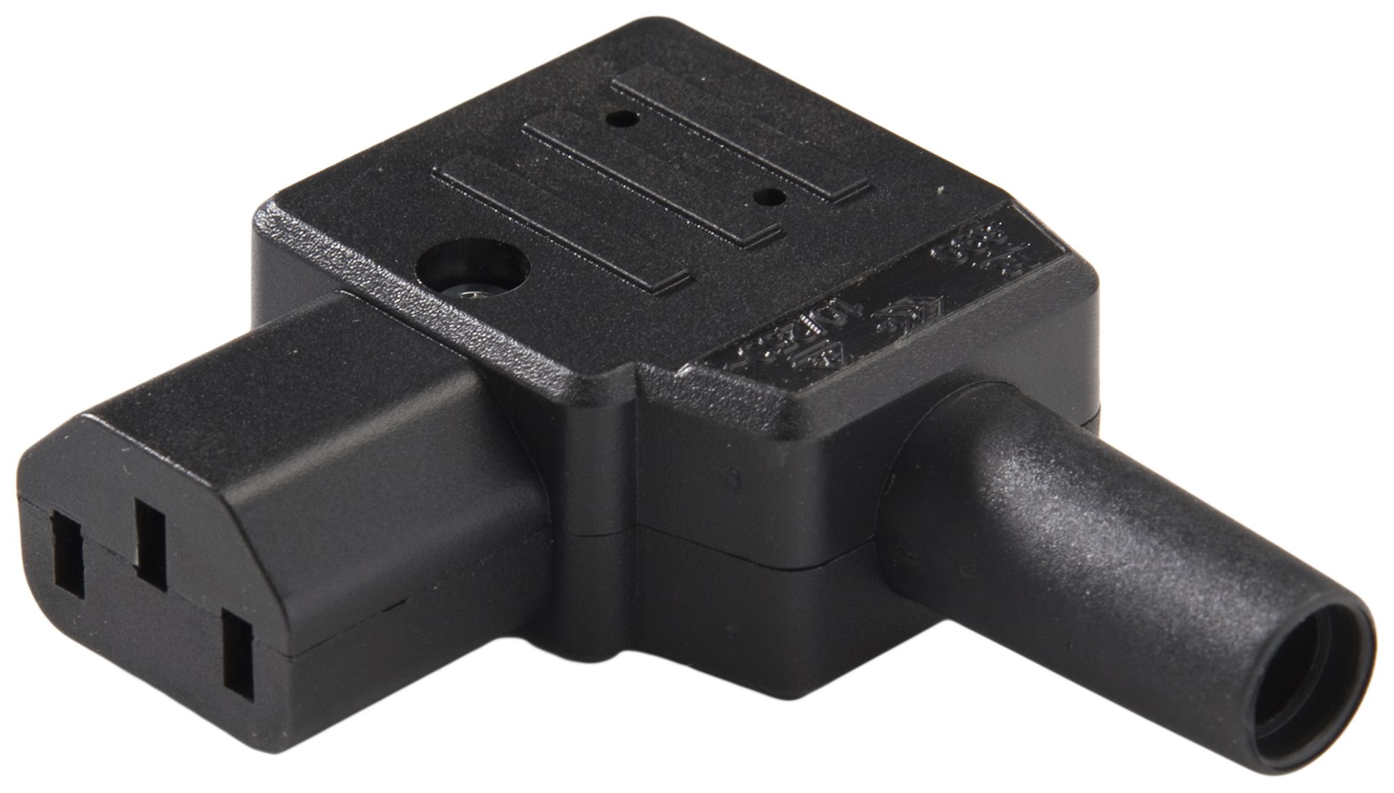 Apparatesteckdose Typ C13 ELBRO nach links 10A schwarz