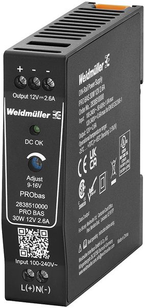 Schaltnetzgerät Weidmüller Connect Power PRO BAS 30W 12V 2.6A