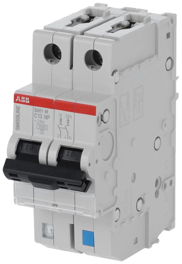Leitungsschutzschalter SMISSLINE TP S 2×13A C 10kA NP