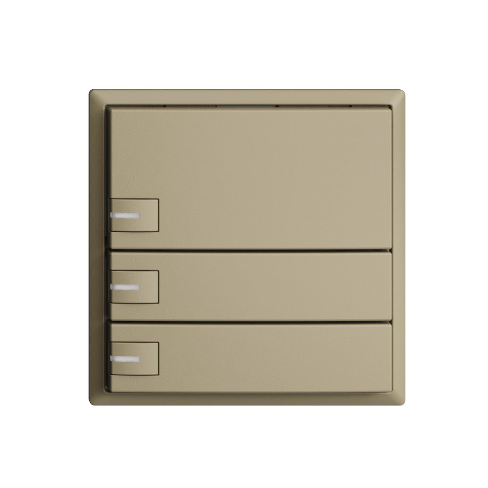 KNX-Taster RGB EDUE, 250mW, m.RGB-LED, 3×Taste, 1×Tastenb., sa