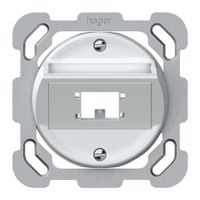 UP-Anschlussdose origin Kat.6 schräg 77×77mm weiss