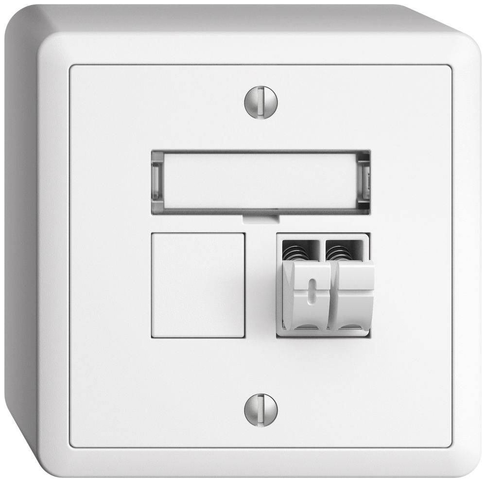 Prise audio AP Push Type EDIZIOdue FX, 1×, kit d'inscription, blanc