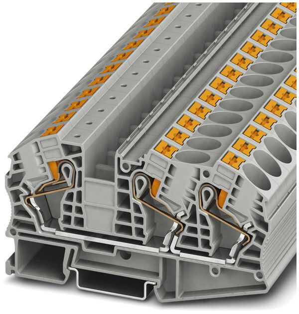 Morsetto 0.5…25mm² 3×Push-In grigio