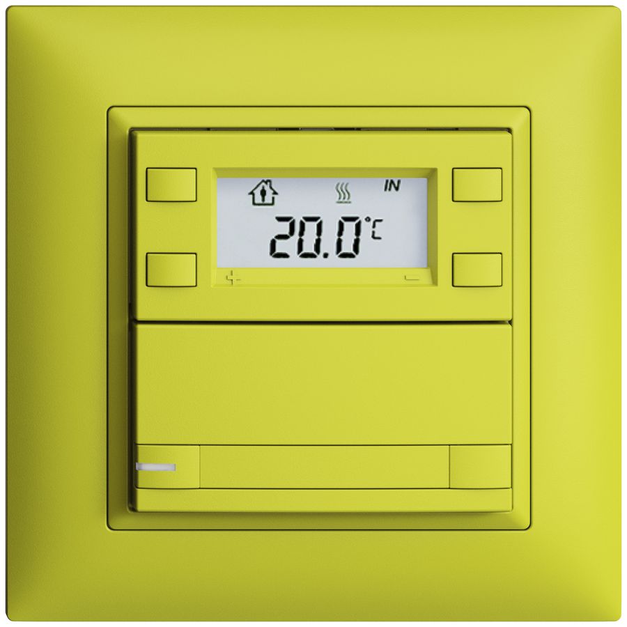 Poussoir RTH ENC KNX 1× EDIZIOdue FMI lemon, avec pap.+LED RGB