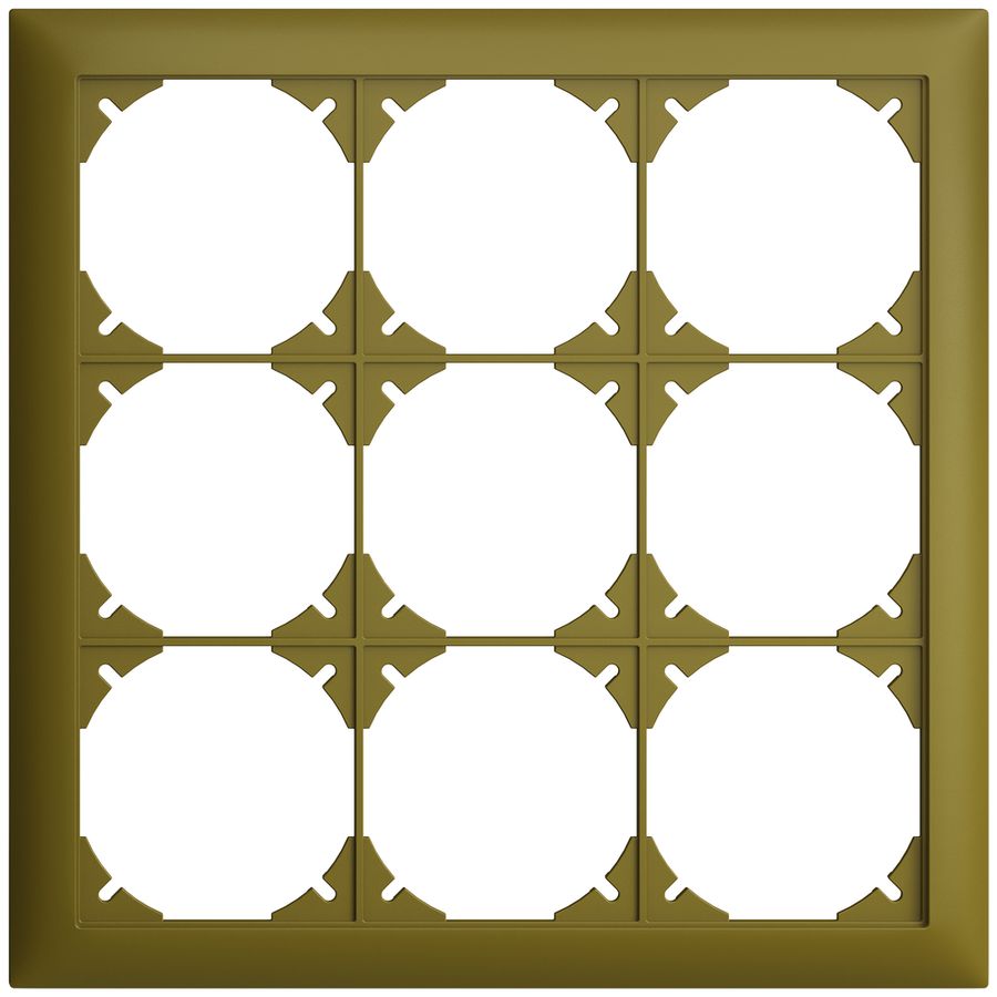 Abdeckrahmen EDIZIOdue 3×3 olive