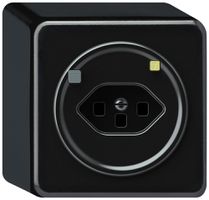 AP-Steckdose FI origin 1×Typ 23 30mA 16A 230V 88×88×54mm schwarz