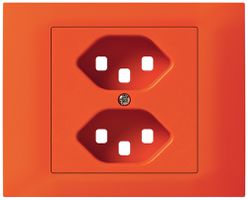 Kit frontale INS Hager kallysto per presa G3 2×T23 telaio a innesto arancione