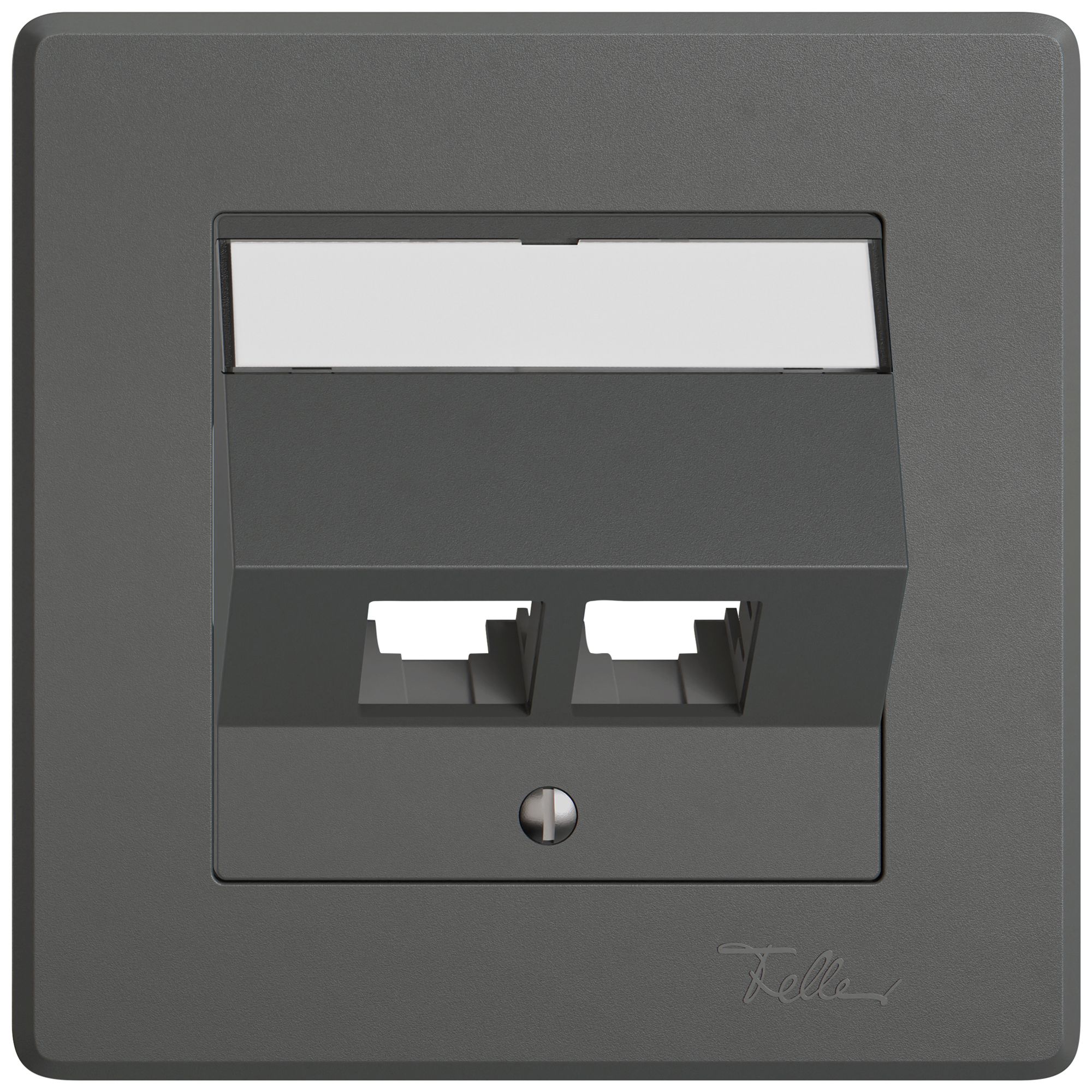 Kit de montage ENC EDIZIO.liv EASYNET S-One SNAPFIX® incliné 2×RJ45 grf