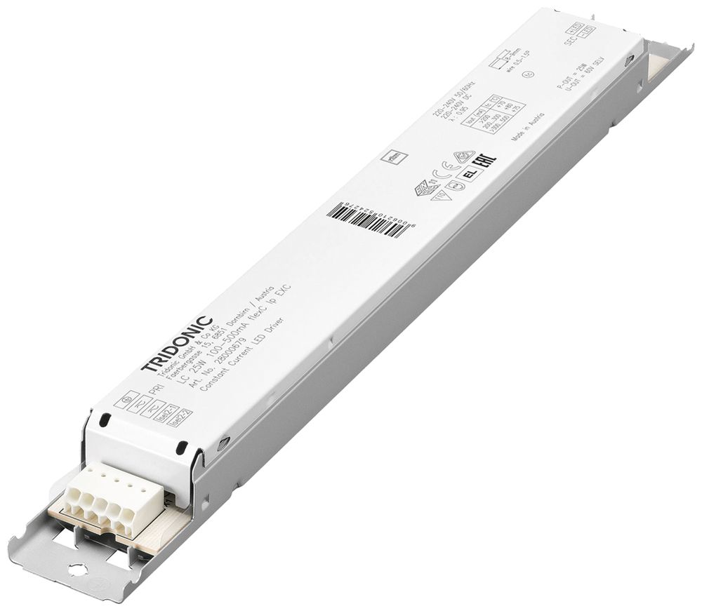 Alimentation LED Tridonic LC EXC 5…25W 25…50V 100…500mA 280×30×21mm