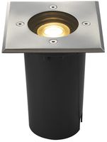 Luminaire de sol INC SLV SOLASTO, GU10 6W carré IP67 acier fin