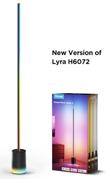 Govee lampada angolare, nero, Matter RGBICWW, 1500 lm