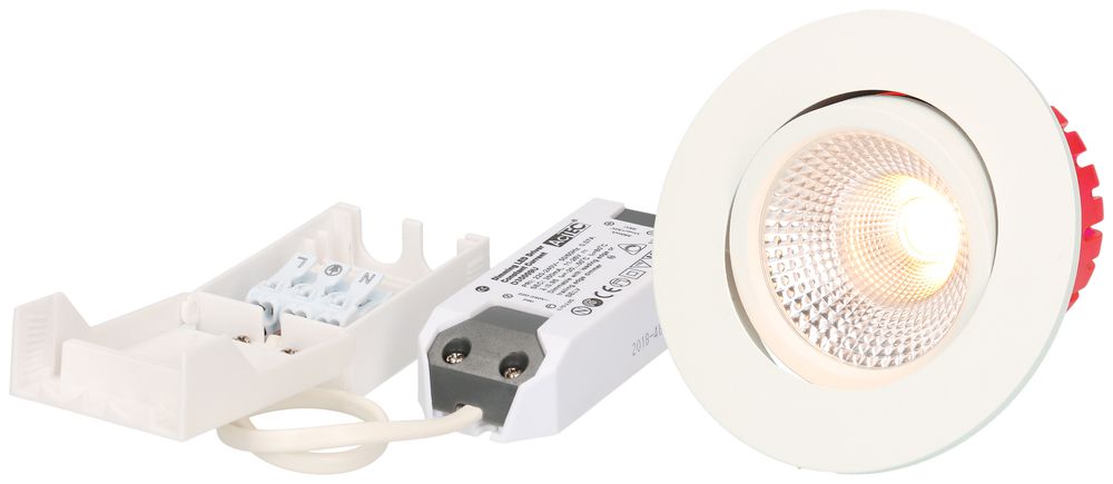 EB-LED-Spot LUCE Solv 8W 230V 710lm 3000K Loch-Ø68mm weiss 38°
