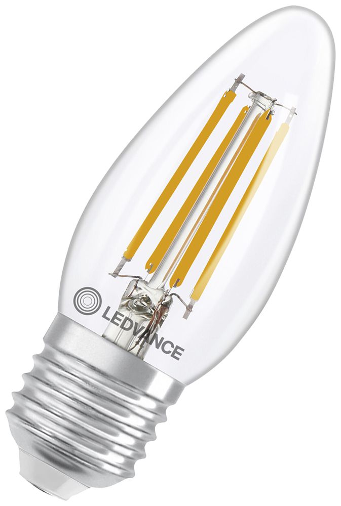 Lampe LED LEDVANCE CLASSIC B E27 3.4W 470lm 827 VAR B10.5 clair Ø35×95mm