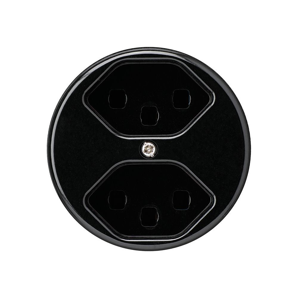 Einsatz zu Steckdose basico 2×Typ 23 schwarz mit Steckklemmen