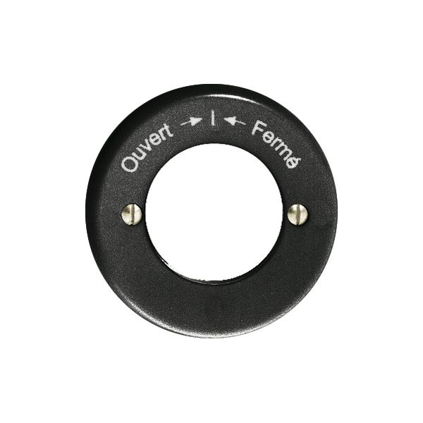 Kit front. Ouvert-I-Fermé pour contact rot.imp.à clé noir