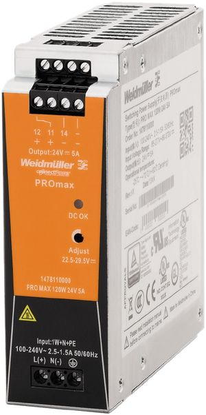 Schaltnetzgerät Weidmüller Connect Power PRO MAX 120W 24V 5A