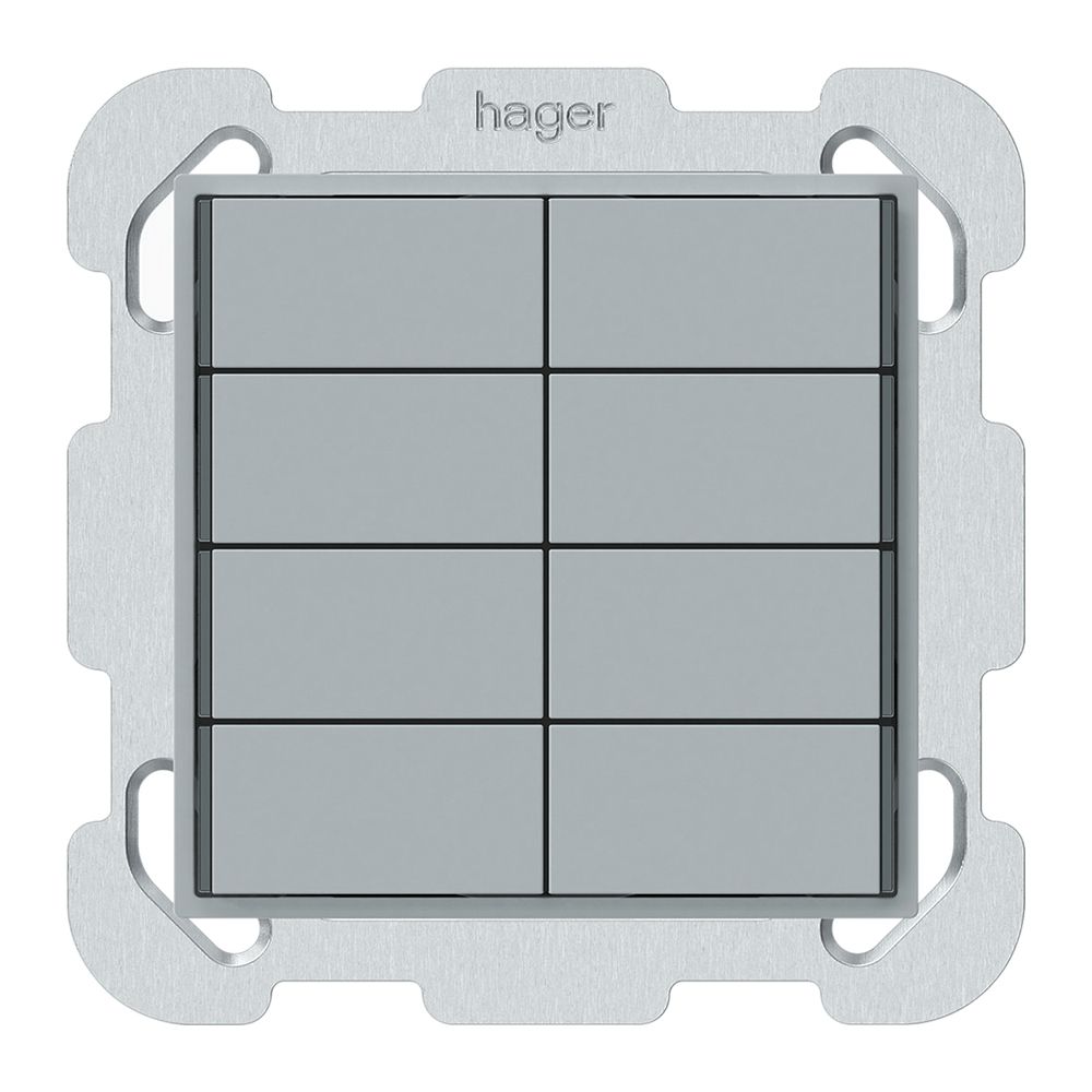 Poussoir KNX ENC KAL 8×touches 8×points actionnables LED gris