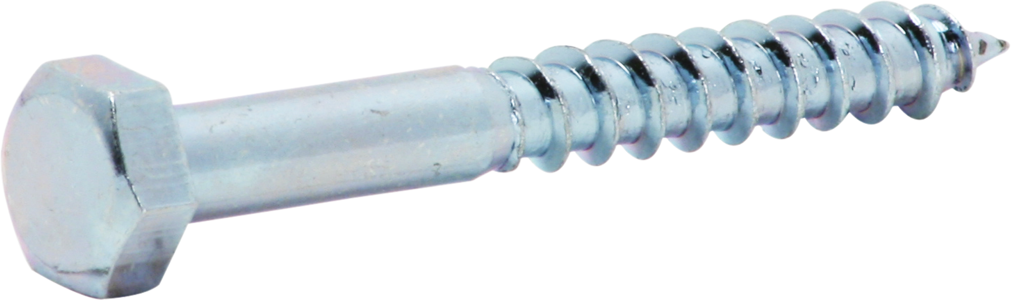 Vis à bois 6-pans 6×60mm DIN 571, fraisée, zinguée bleu