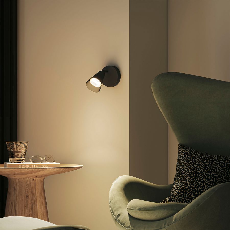 Spot Philips Cleft GU10 1×5W Ø100×127mm noir