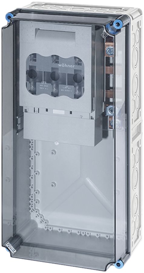 NH-Gehäuse Hensel Mi, 1×NH 1, mit Sammelschiene, 400A, 5-polig