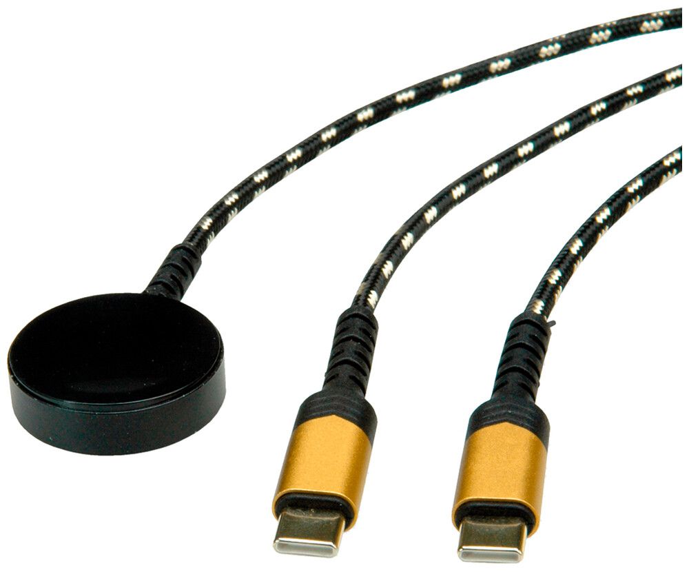 USB-Kabel ROLINE USB-C/USB-C 60W + Ladestation Samsung schwarz 1.2m