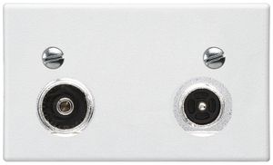 Presa d'antenna FLF Hager R-TV 14dB 2GHz bianco