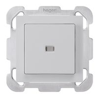 UP-Leuchtdruckschalter kallysto 3/1L hellgrau mit Befestigungsplatte