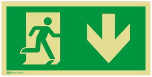 Pannello di segnalazione d'emergenza AWAG freccia verso il basso 400mm