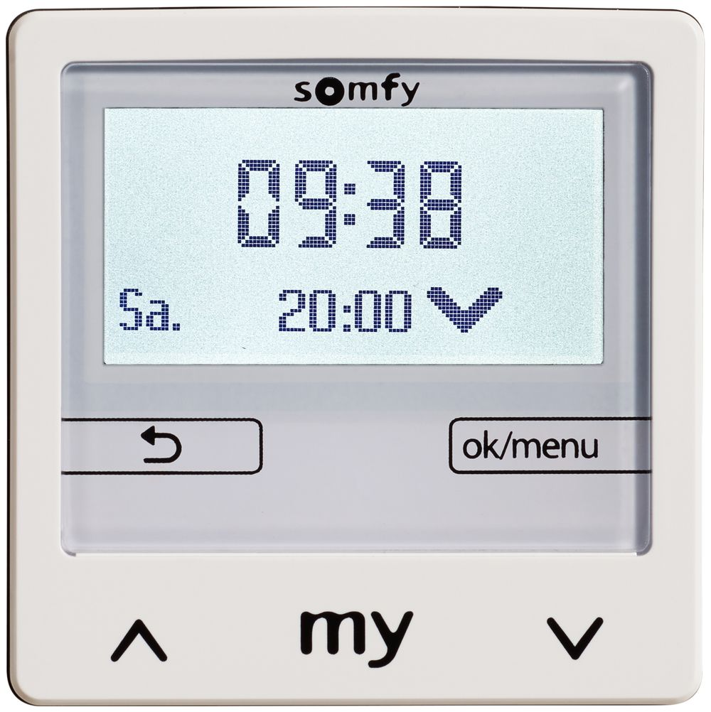 Minuteur ENC Somfy Chronis Smoove Uno S, module 50×50mm, blanc